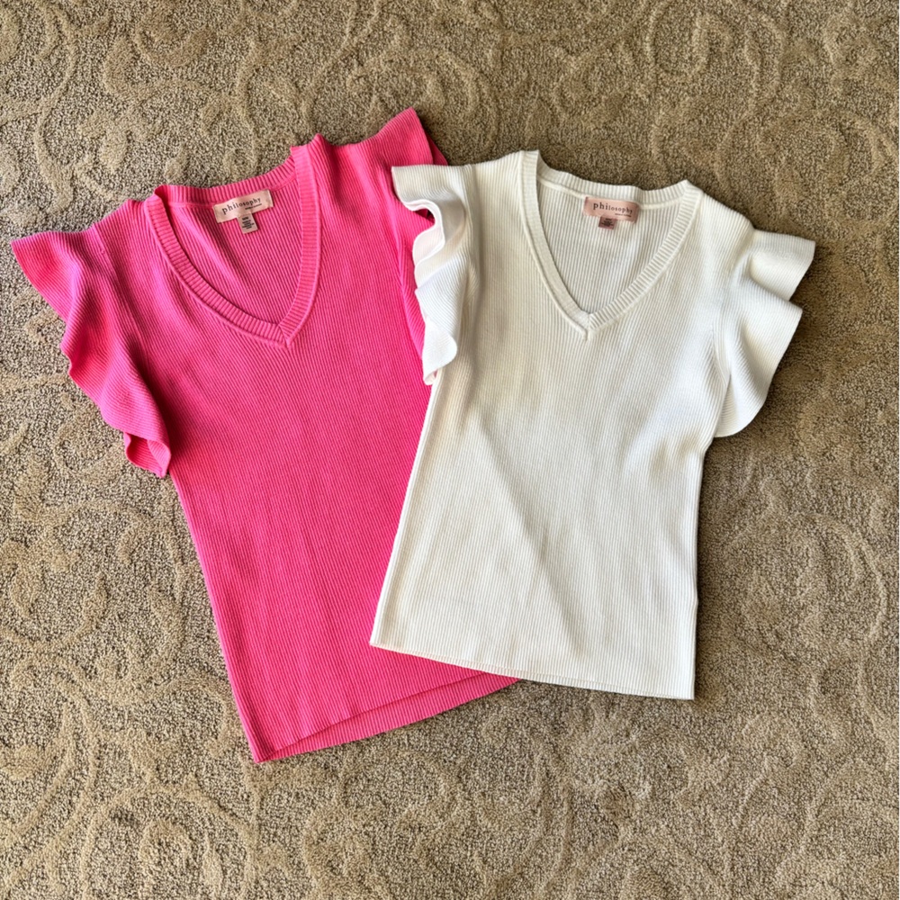 Philosophy V-Neck Knit Tops